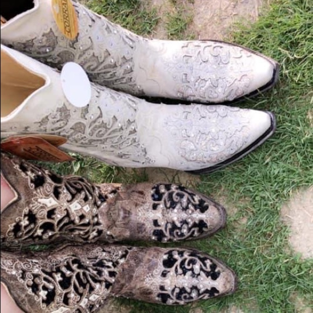 These boots are used and worn out a little bit at the bottoms they are not new
